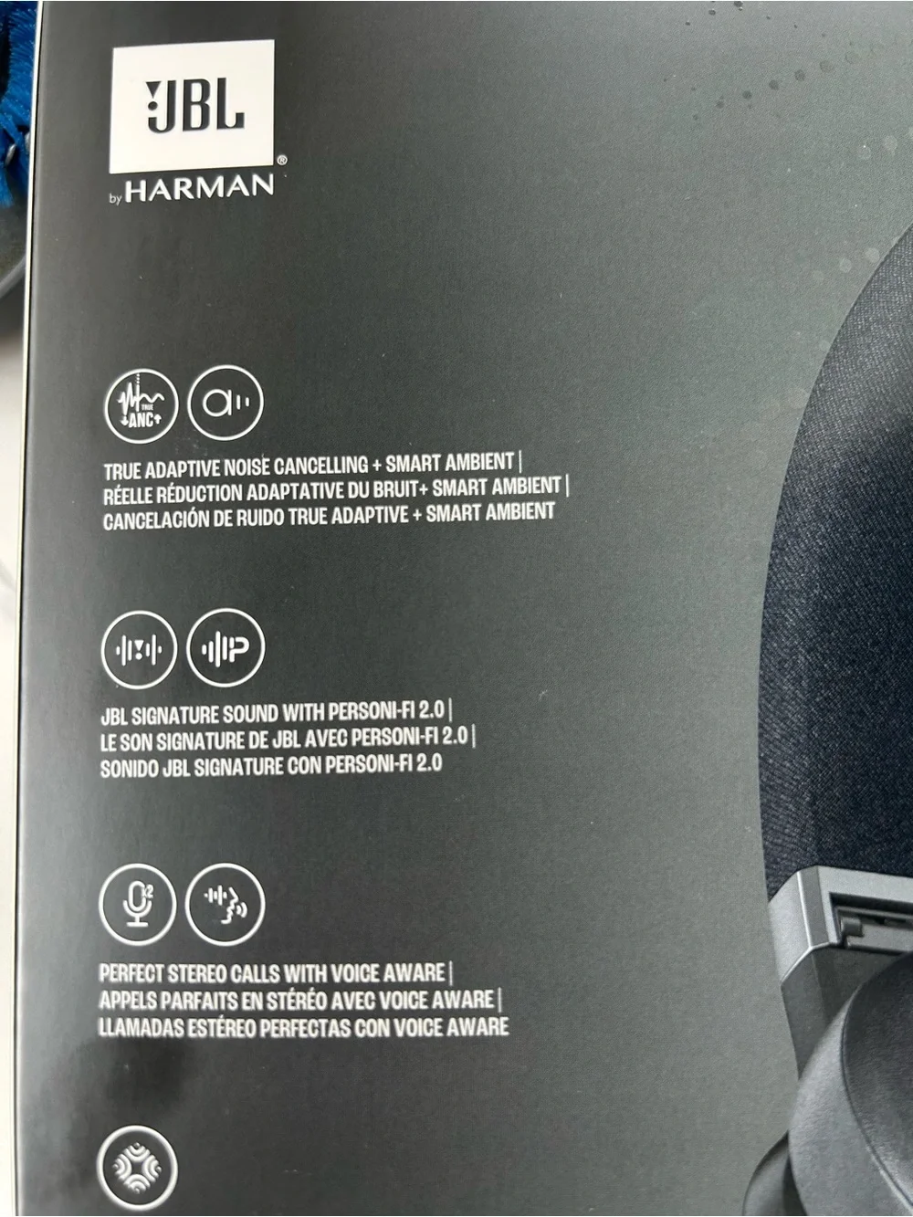 JBL Live 675NC Over-Ear Headphones - Black and Silver